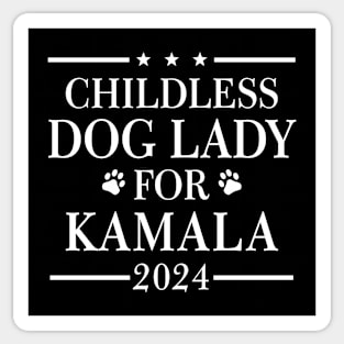 Childless Dog Lady For Kamala 2024 Pro Democrat Statement Sticker